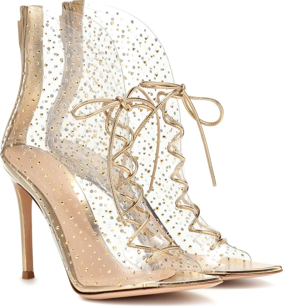 Gianvito Rossi Elly 105 embellished PVC ankle boots