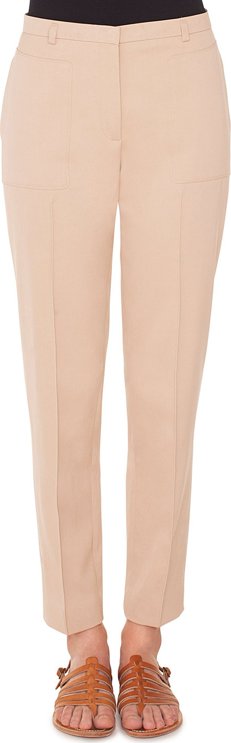 Akris Colin Straight-Leg Cotton-Silk Gabardine Pants