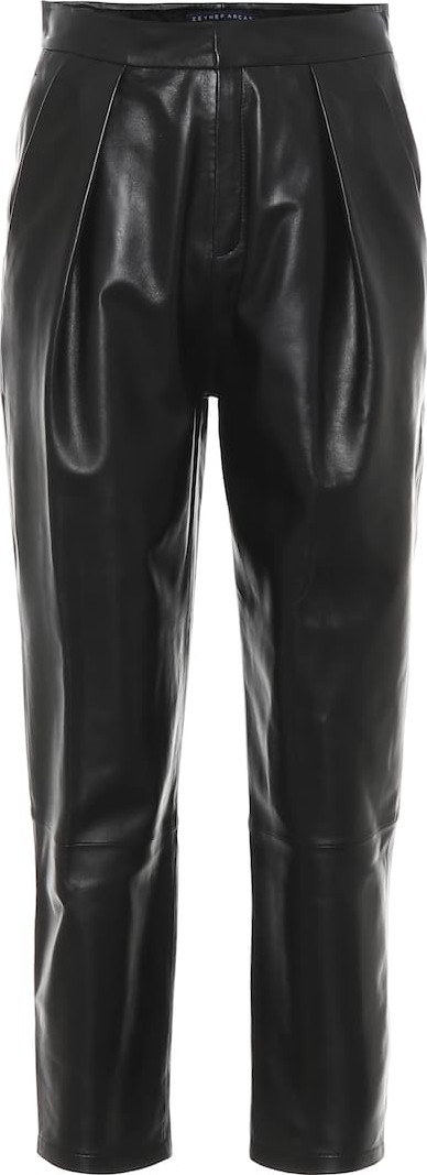 Zeynep Arcay Straight leather pants