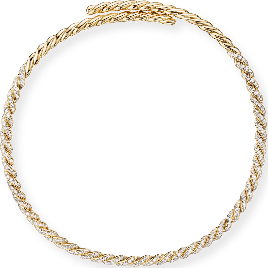 David Yurman Pave Flex 18k Diamond Necklace