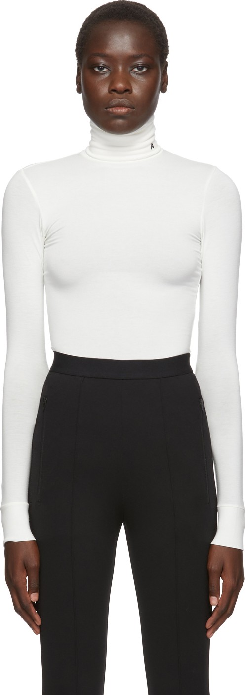 Ambush White Logo Long Sleeve Turtleneck