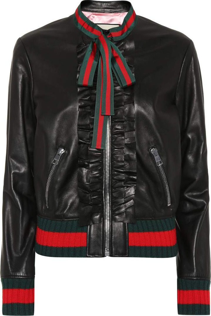 Gucci Leather bomber jacket