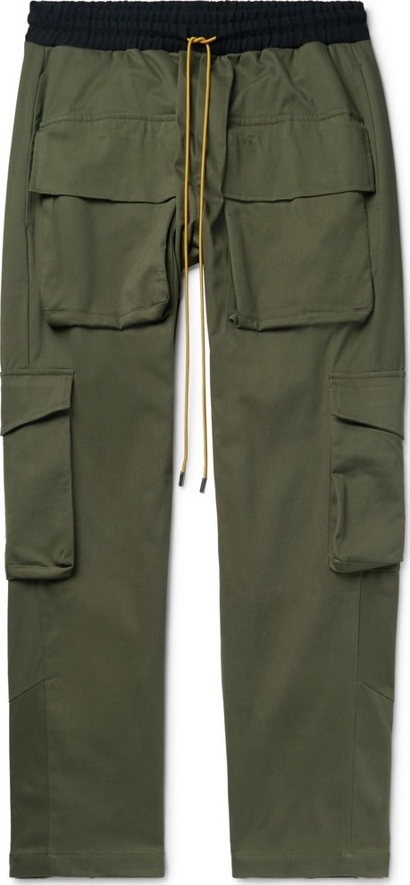 RHUDE Rifle Slim-Fit Cotton Drawstring Cargo Trousers
