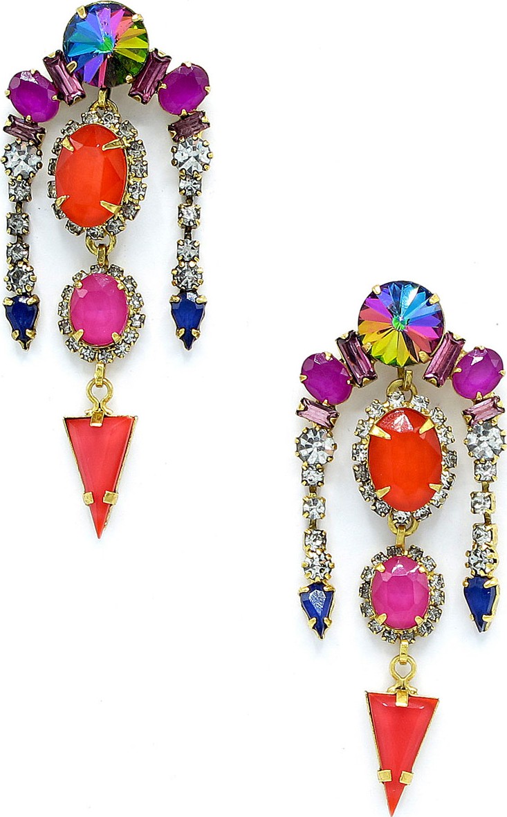 Elizabeth Cole Liora Multicolor Drop Earrings