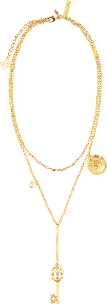 Oscar De La Renta Embellished charm necklace
