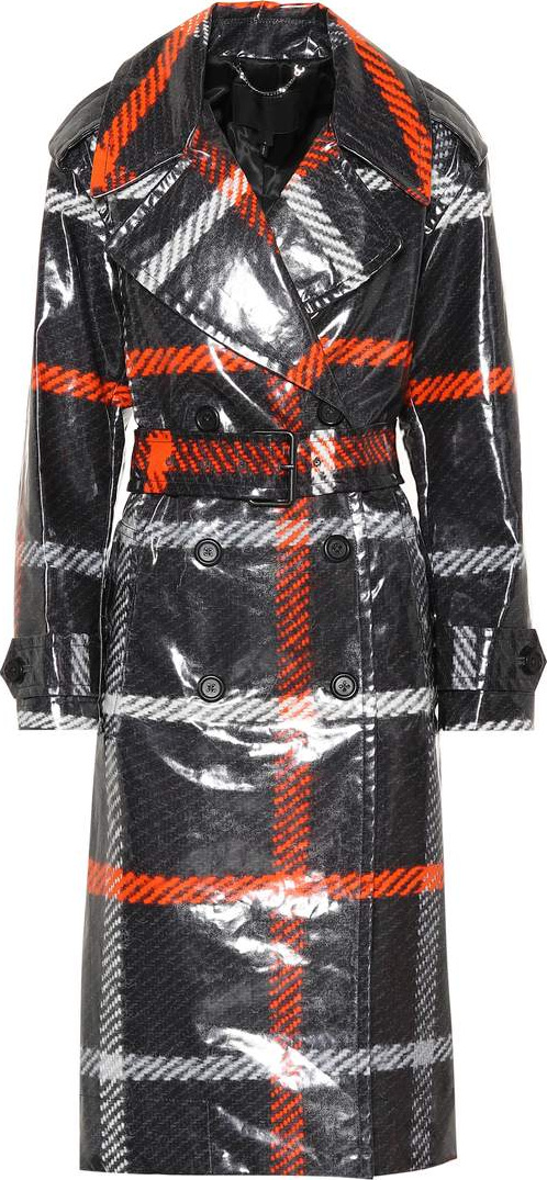 MARC JACOBS Plaid coated cotton trench coat