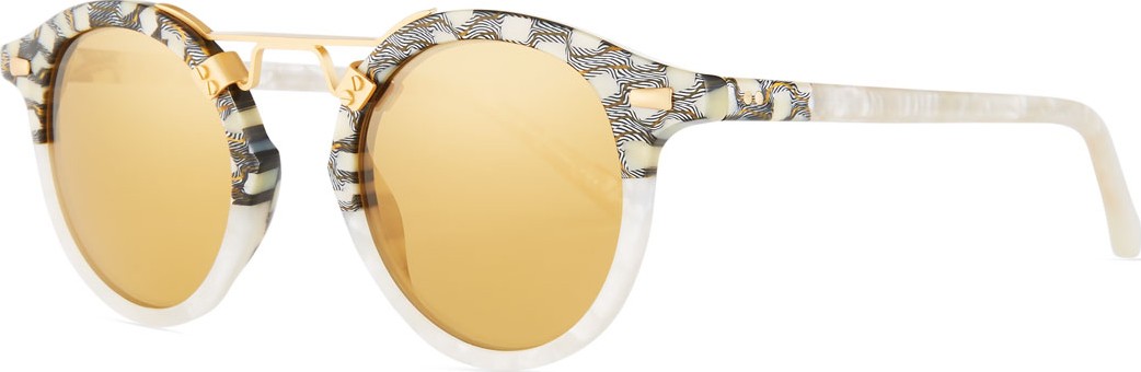 KREWE STL II Two-Tone Mirrored Sunglasses