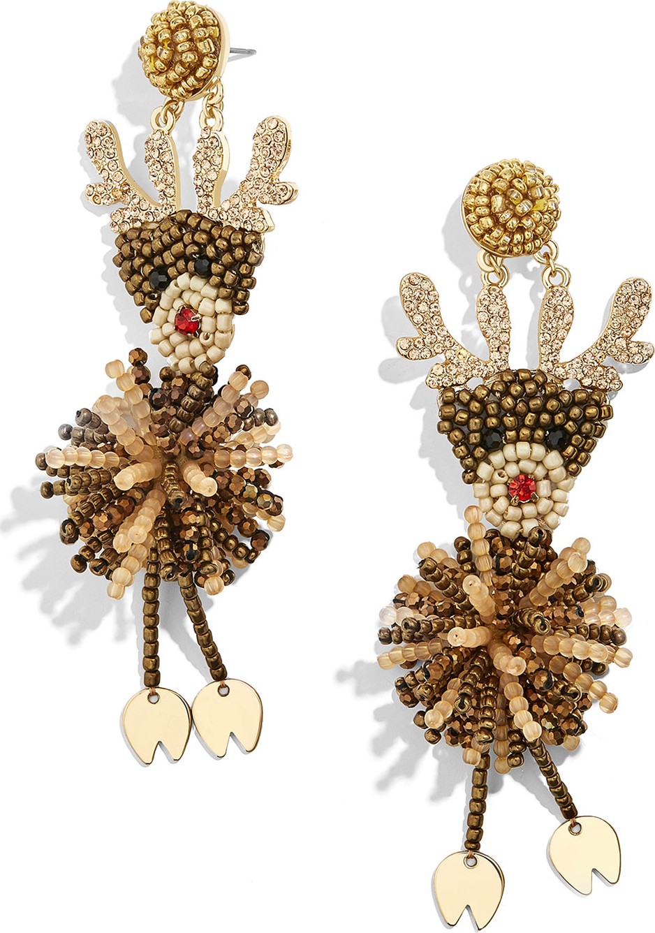 BAUBLEBAR Reindeer Beaded Drop Earrings