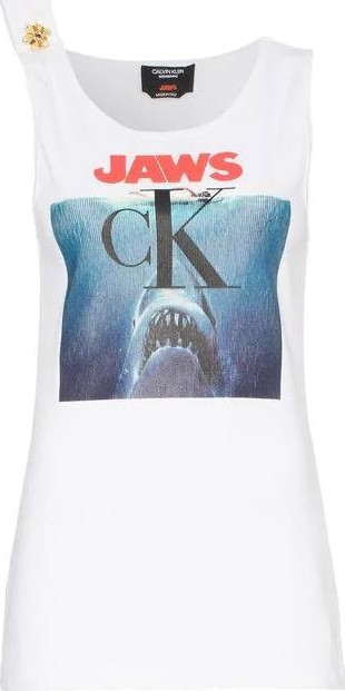 Calvin Klein Collection jaws logo cotton Tank Top