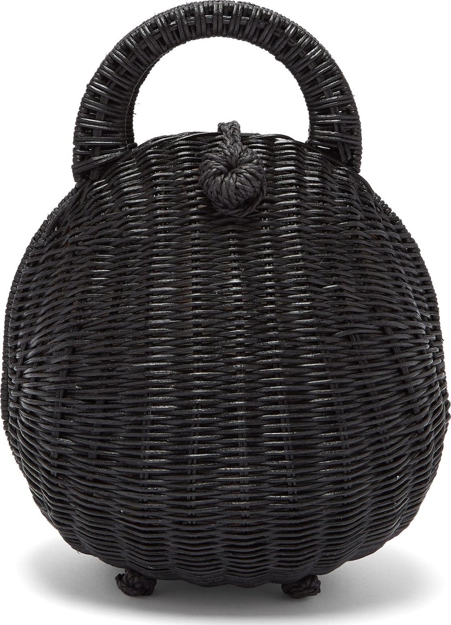 Cult Gaia Millie rattan top-handle basket bag