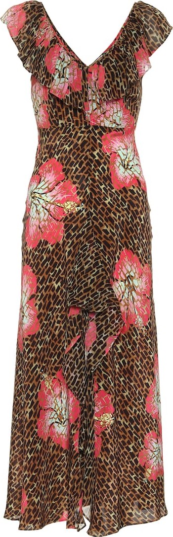 RIXO LONDON Antoinette printed silk dress