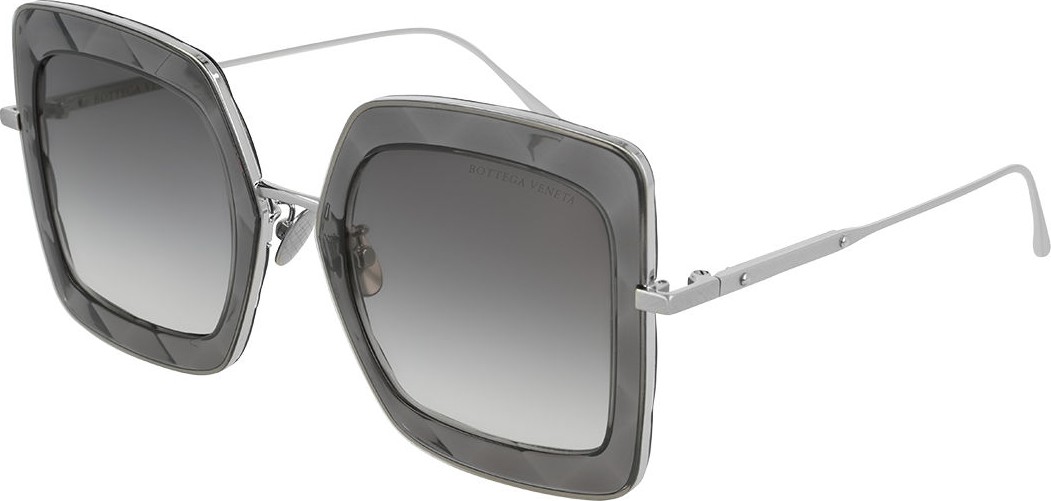 Bottega Veneta Quilted-Trim Square Gradient Sunglasses