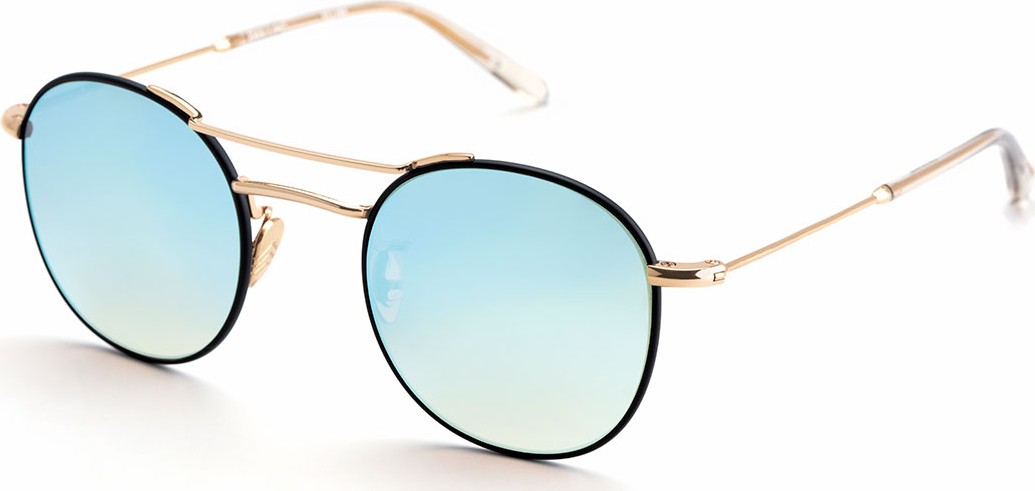KREWE Orleans Round Mirrored Sunglasses
