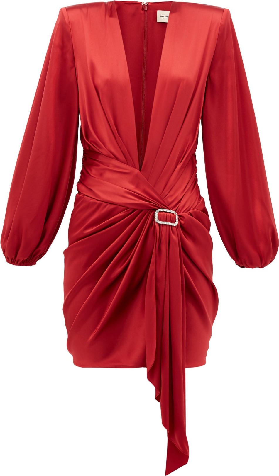 Alexandre Vauthier V-neck silk-blend satin dress