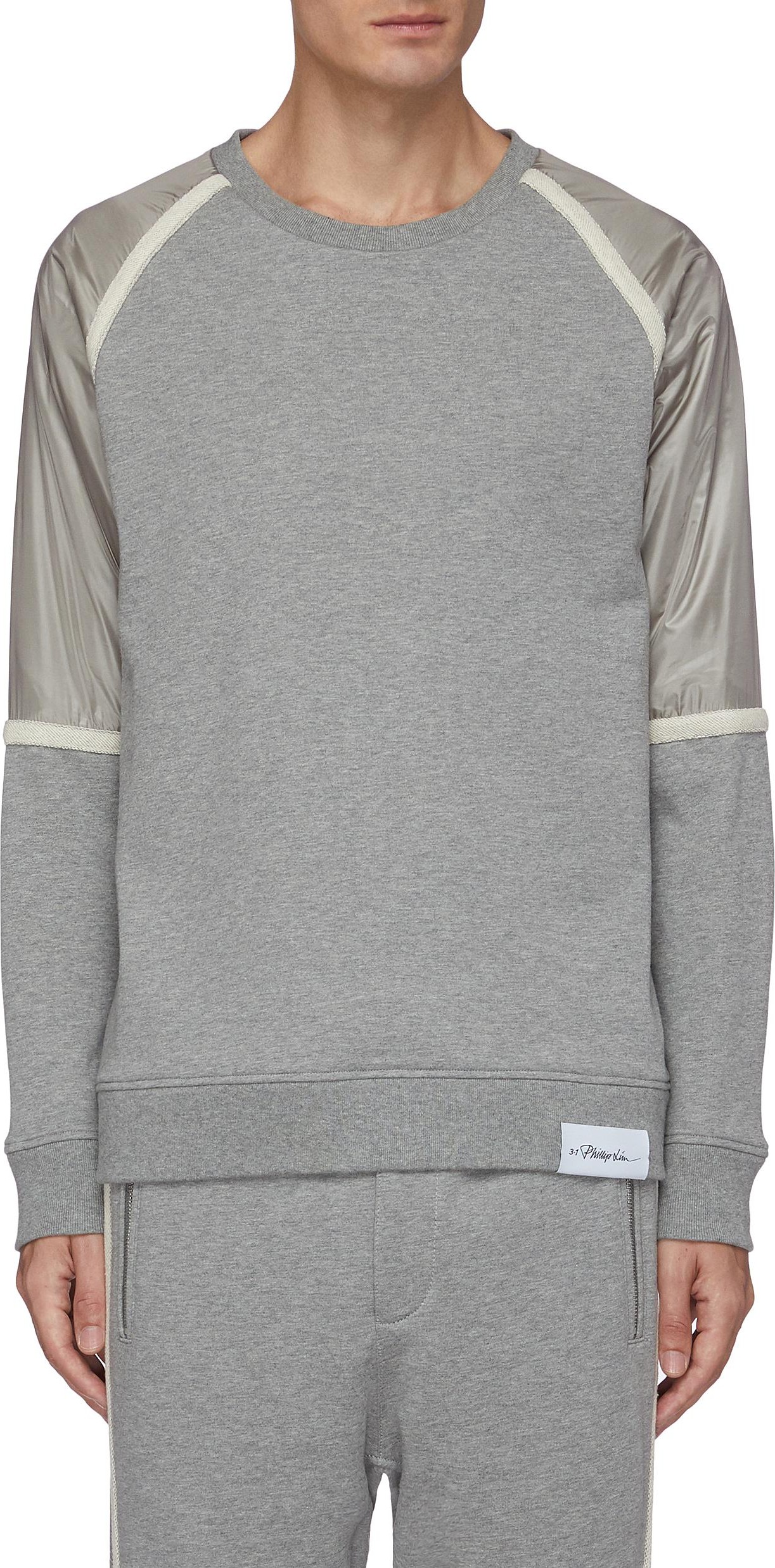 3.1 Phillip Lim Metallic nylon panel sweatshirt