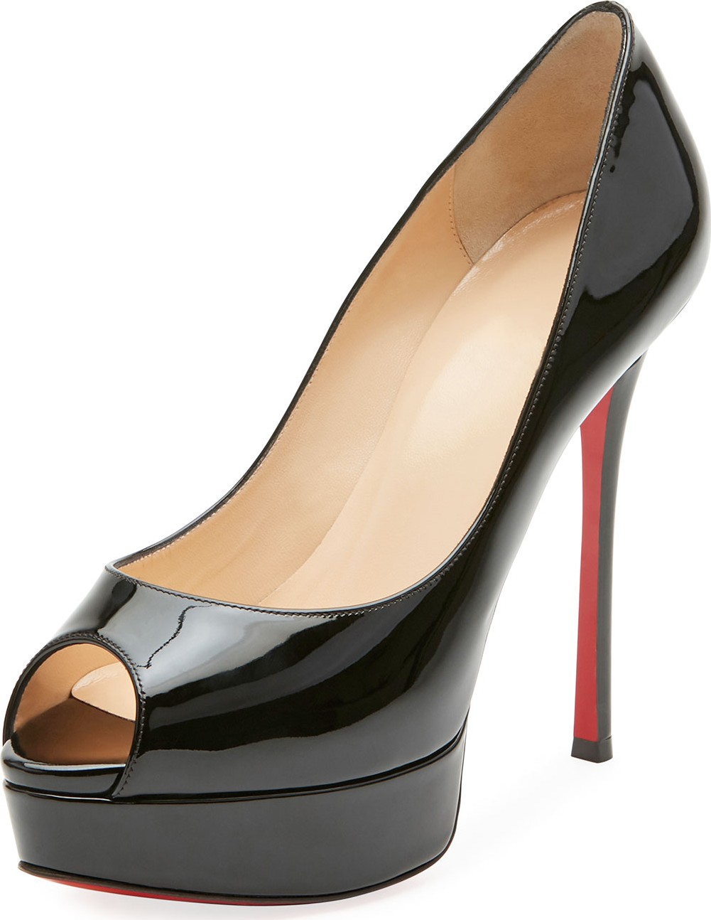 Christian Louboutin Fetish Peep-Toe Platform Red Sole Pump