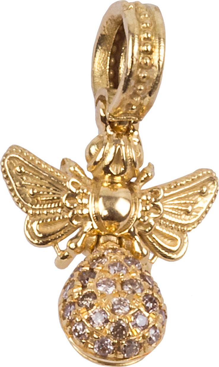 Konstantino 18k Brown Diamond Bee Pendant
