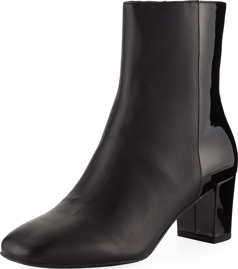 Donald J Pliner Jia Leather/Patent Booties Donald J Pliner Jia Leather/Patent Booties