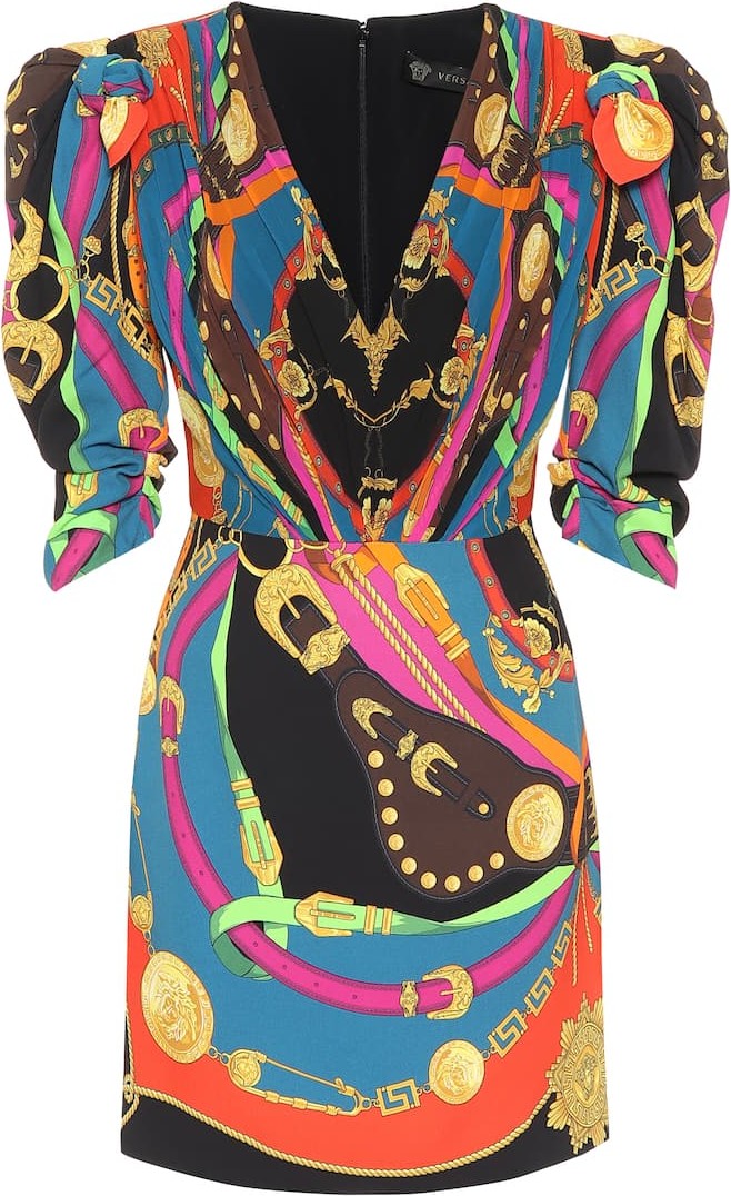 Versace Barocco Rodeo printed minidress