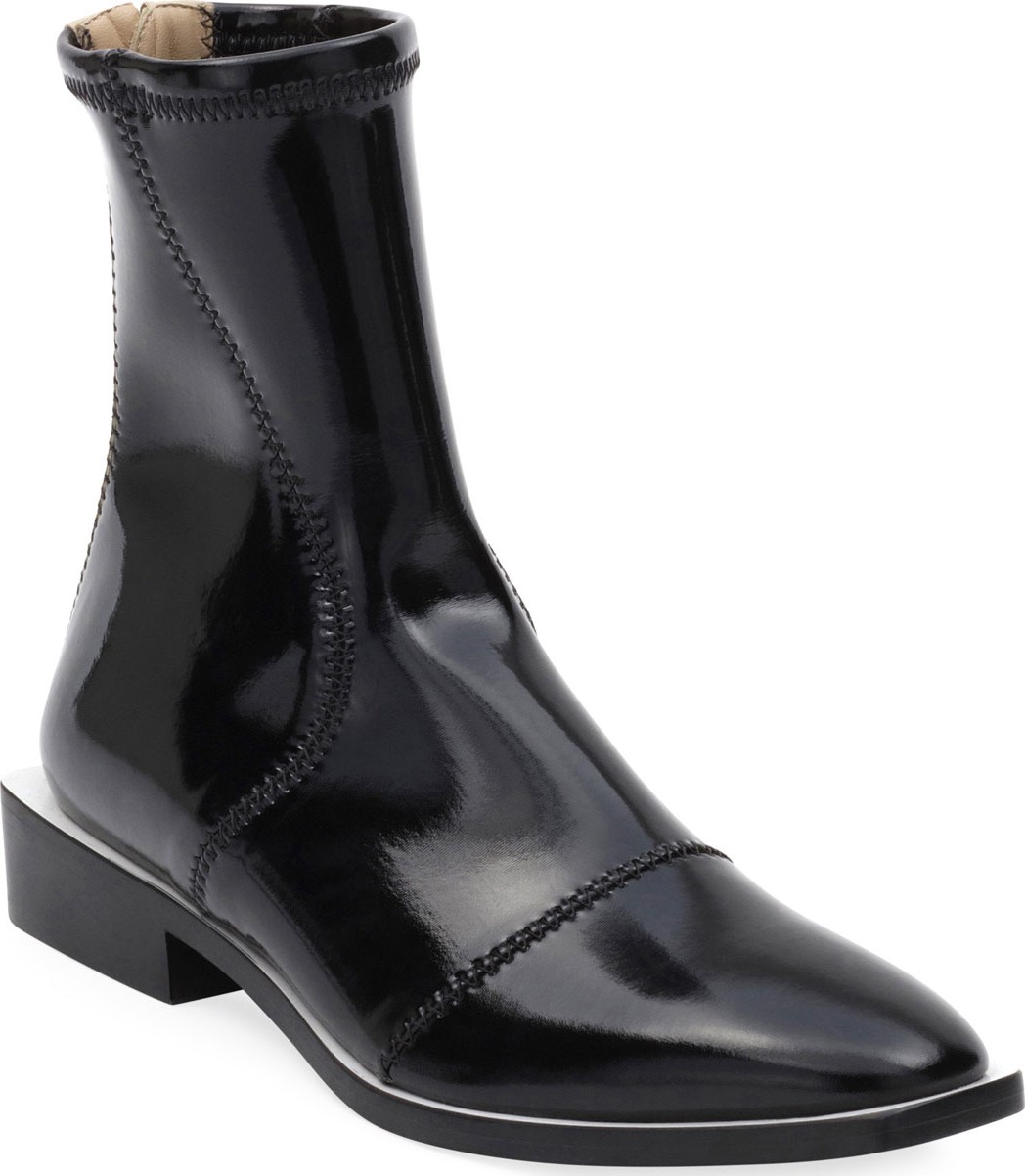 Fendi Flat Neoprene Back-Zip Booties