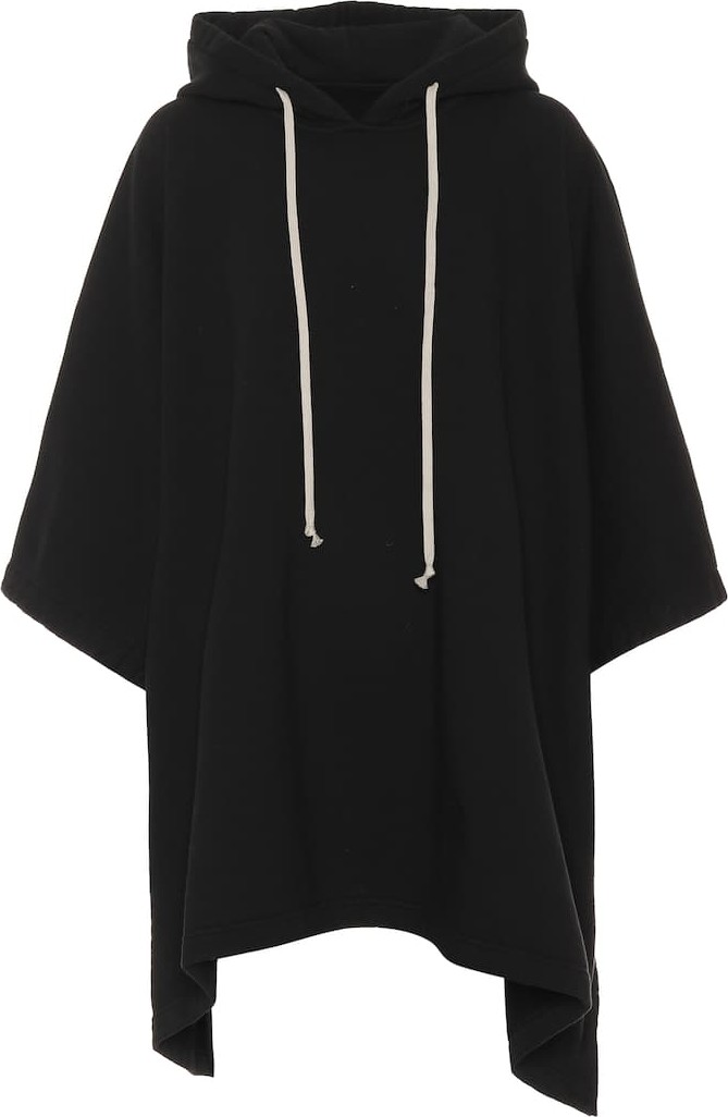 Rick Owens DRKSHDW poncho cotton hoodie