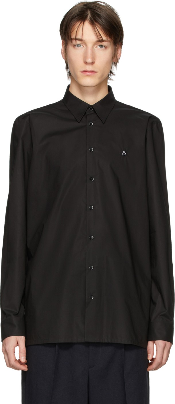 Raf Simons Black Smiley Regular Fit Shirt