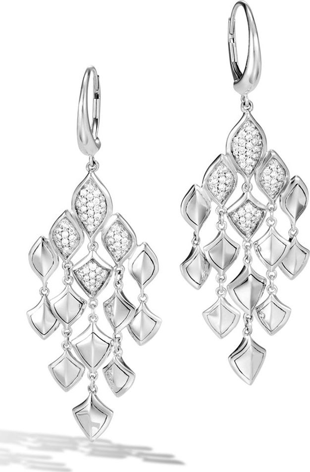 John Hardy Legends Naga Diamond Chandelier Earrings