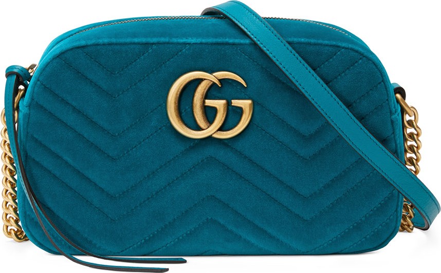 Gucci GG Marmont Small Velvet Camera Bag