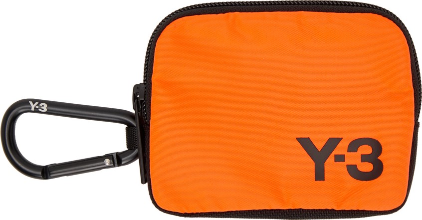 Y-3 Orange Logo Pouch