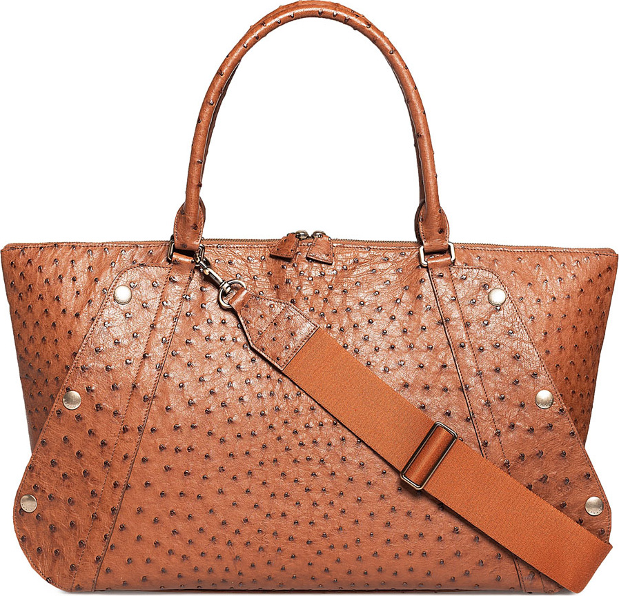 Akris Aimee Medium Ostrich Satchel Bag