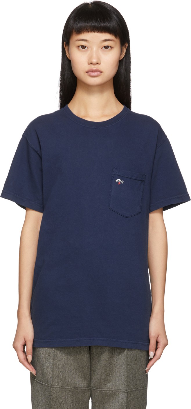 Noah NYC Navy Pocket T-Shirt
