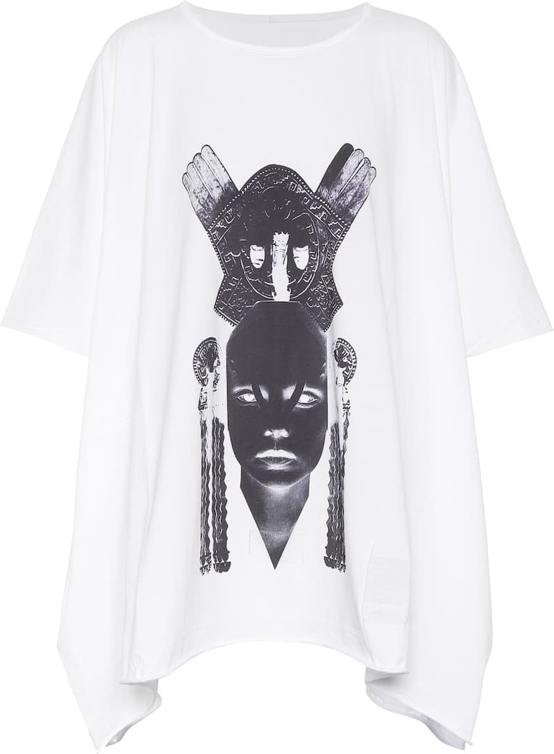 Rick Owens DRKSHDW draped cotton T-shirt