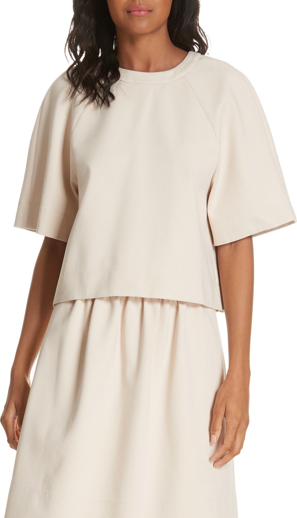 Tibi Bond Stretch Knit Raglan Top