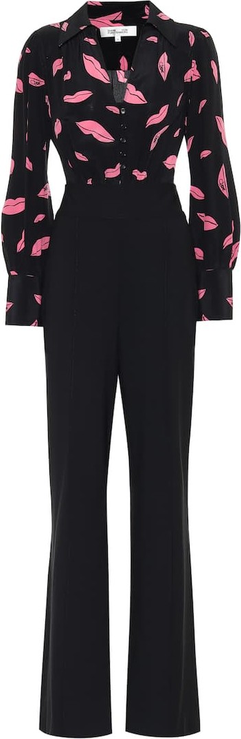 DIANE von FURSTENBERG June silk and wool-blend jumpsuit