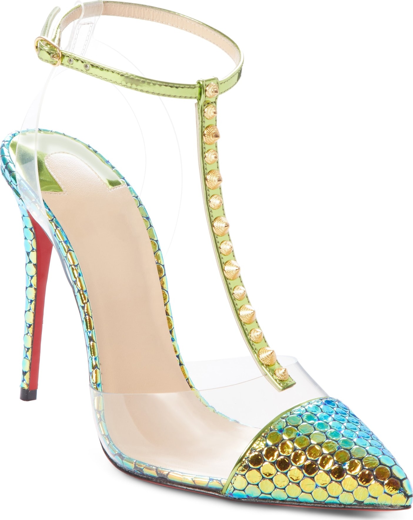 Christian Louboutin Nosy Spikes T-Strap Pump