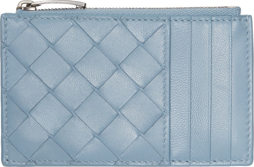 Bottega Veneta Blue Intrecciato Multi Card Holder
