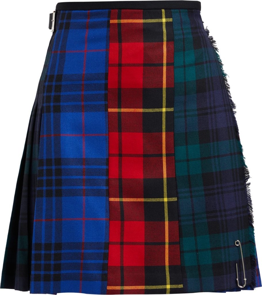 Le Kilt Patchwork mini tartan wool kilt