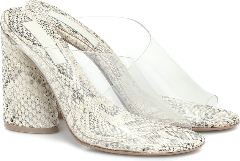 Mercedes Castillo Kuri snake-effect leather sandals