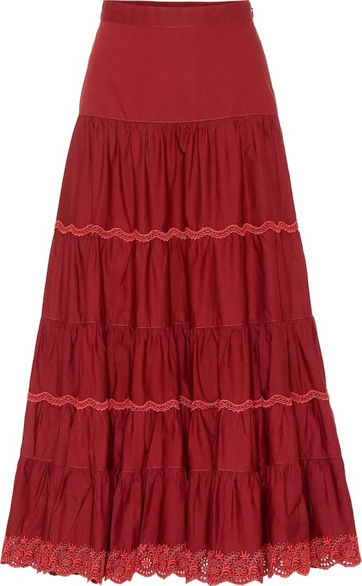 Ulla Johnson Fleet cotton maxi skirt