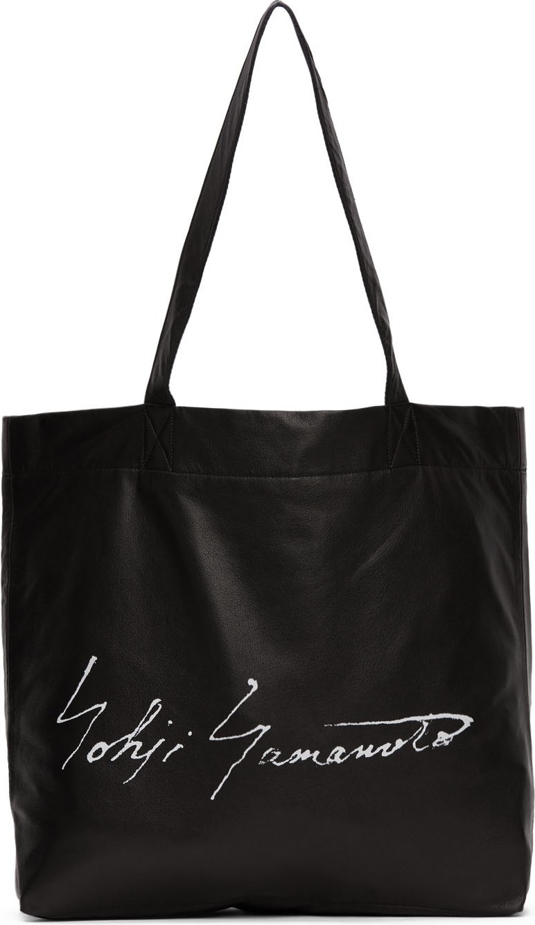Yohji Yamamoto Black Logo Tote