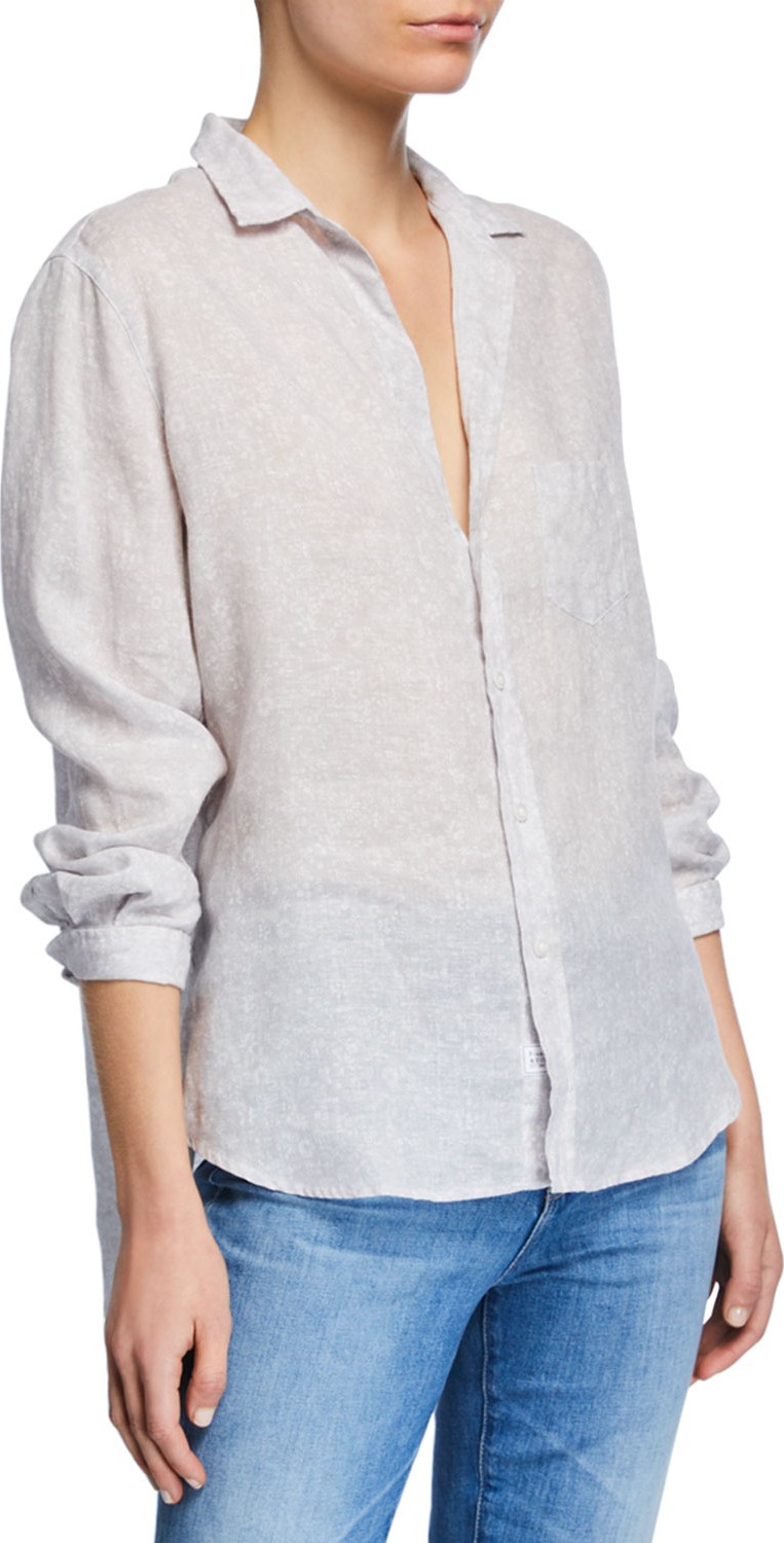 Frank & Eileen Long-Sleeve Linen Button-Down Top