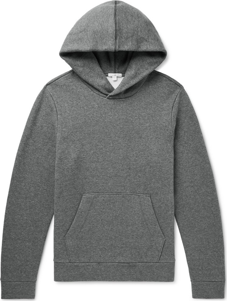 James Perse Fleece-Back Cotton-Jersey Hoodie