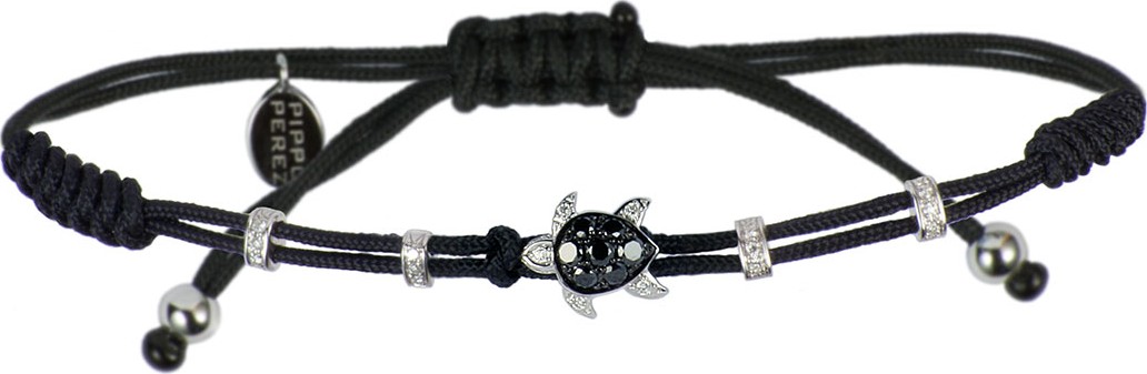 Pippo Perez 18k Black & White Diamond Turtle Bracelet