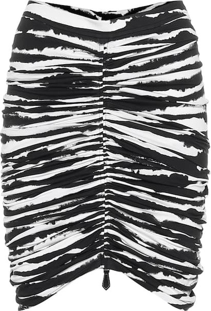 Burberry London England Zebra-print stretch-cotton skirt