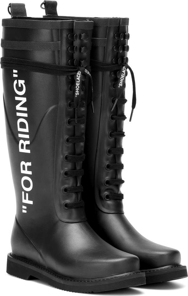 Off White "For Riding" Wellington boots