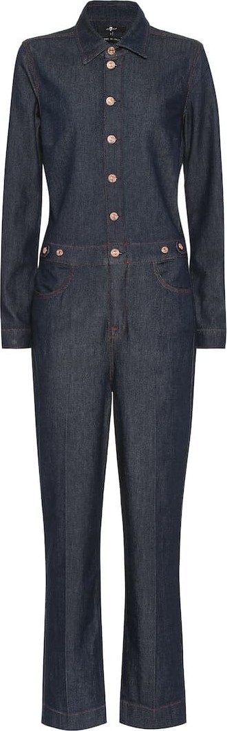 7 For All Mankind Utility stretch cotton jumpsuit
