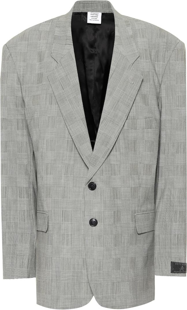 Vetements Checked wool-blend blazer
