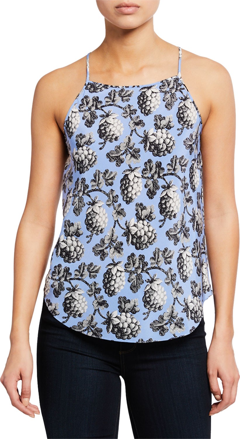 DIANE von FURSTENBERG Sadie Printed Silk Halter Top