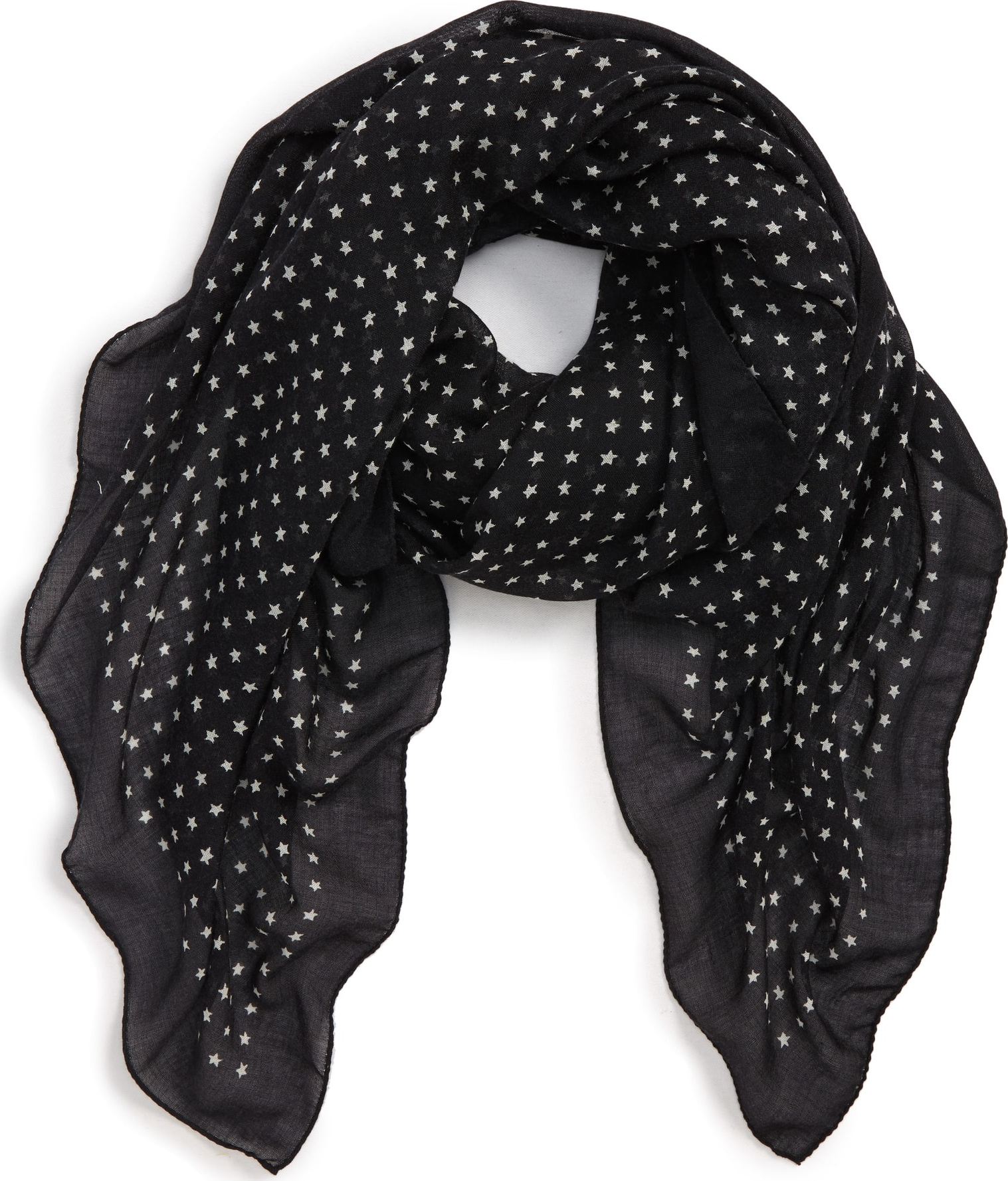 Saint Laurent Stars Cashmere & Silk Scarf
