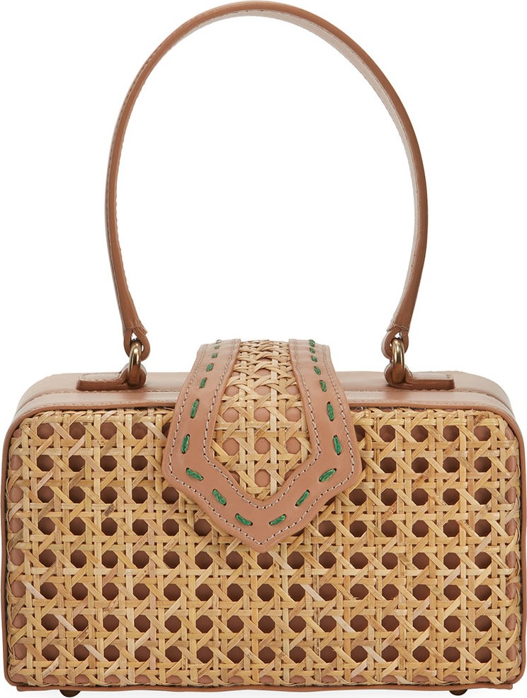 Mehry Mu Rattan Fey Top-Handle Box Bag